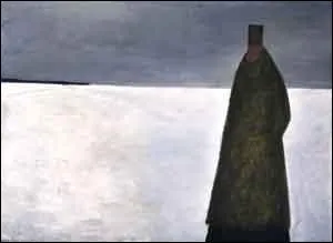 Voici une toile peinte par Jean Paul Lemieux. On sent l'hiver et la solitude et on espre... . Comment s'appelle cette toile ?