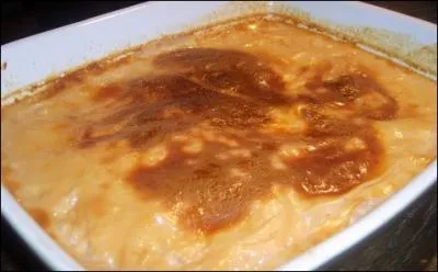 Quel est ce dessert normand, sorte de riz au lait, gnralement parfum  la cannelle, dgust souvent chaud avec la fallue (brioche) et du cidre ?