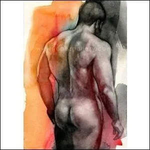 Magnifique nu d'homme tir du courant moderne de l'art gai. Mais quel est le pote homosexuel qui a dit : L'art est la science rendue plus claire ?