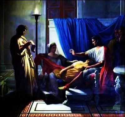 Cette personne (Q12) meurt au cours d'un banquet. Quelle est la raison invoque par Nron pour expliquer ce dcs ?