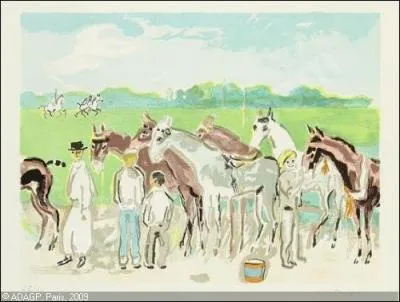 Qui a peint Deauville, soins donns aux chevaux de courses ?