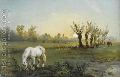 Qui a peint Cheval blanc dans un pr ?