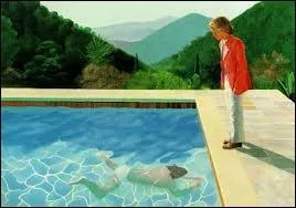 Piscine et deux personnages - 1972