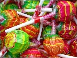 C'est une confiserie fixe au bout d'un btonnet :