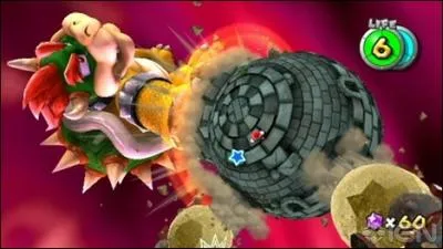 De quelle couleur sont les ondes de choc gnres par Bowser dans le monde 4 ?