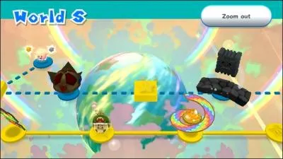 Quel est le nom d'un des niveaux du monde S, aprs avoir retrouv Peatch ?