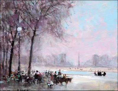 Et les arbres, comme aux feries, Sont en (... ) d'argent.