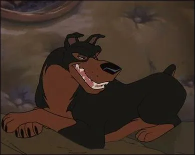 Quel est le nom du mchant de ce film qui s'en prend  Scamp et  son amie ?