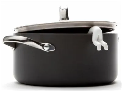 Il s'agit ici de drles de petits bonshommes, qui peuvent se placer dans les deux sens, tte dans la marmite ou hors de la marmite, crs par une marque de design. Leur utilit est ?