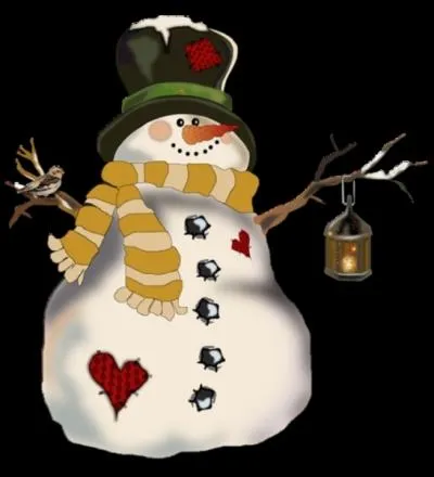 Regardez de bonhomme de neige  l'charpe raye : il y a combien de franges  son charpe ?