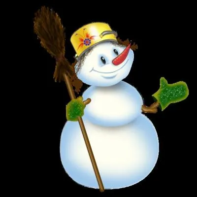 Regardez ce souriant bonhomme de neige, tout content d'tre l : comme il fait froid, est-ce qu'il porte des gants ou est-ce qu'il porte des moufles ?