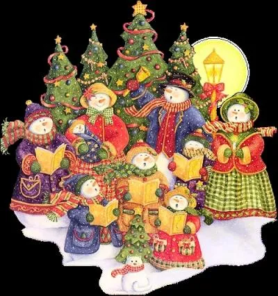 Regardez bien cette famille de bonhommes de neige qui chantent Nol : comptez-bien et n'en oubliez aucun. Combien sont-ils ?