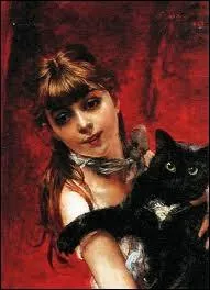 Qui a peint  Fille avec chat noir  ?