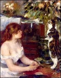 Qui a peint  Jeune fille au chat  ?