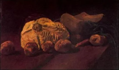 Sa premire peinture  l'huile en 1881 s'appelait  Chou sabots et pommes de terre  :