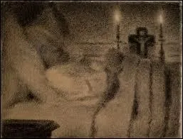 Sa premire toile fut sa tante sur son lit de mort en 1887 :