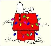 La coolitude incarne, philosophe et crivain  ses heures, voici Snoopy le chien qui fte nol, sorti de la BD...