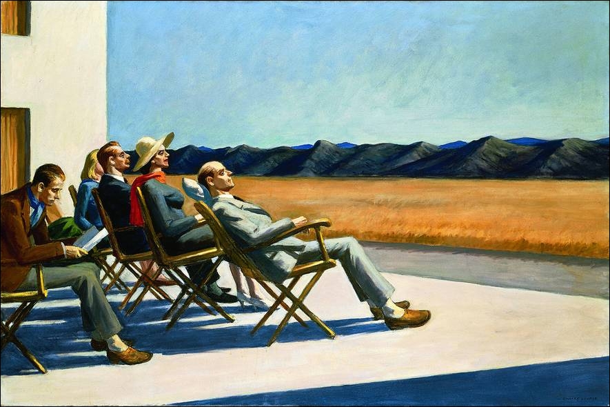 Au soleil (1960) par un peintre naturaliste de la solitude dans l'american way of life (1882-1967).
