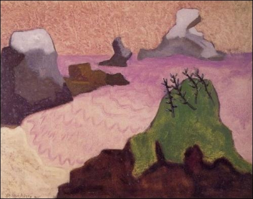 Oregon coast (1947) par un peintre dont l'oeuvre relia la peinture traditionnelle américaine et l'expressionnisme abstrait (1885-1965).