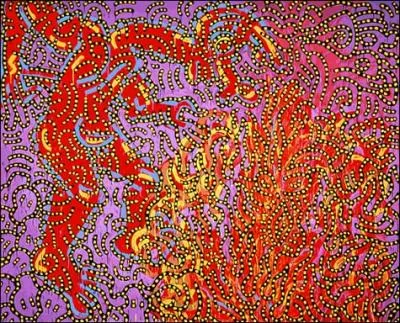 Mose et le Buisson Ardent (1985) par un plasticien de la mouvance pop-art et graffiti (1958-1990).