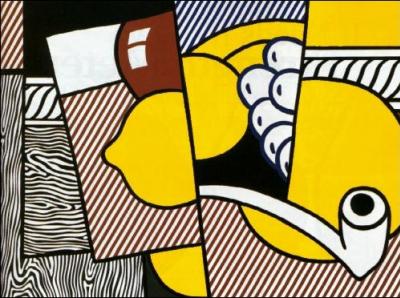 Nature morte cubiste (1974) par une figure du pop art américain. Ses œuvres s'inspirent fortement de la publicité et de la bande dessinée (1923-1997)