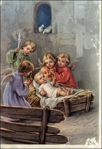 Et, tout en blanc, le (... ) des anges