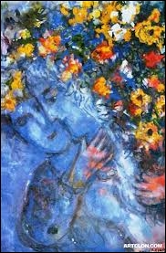 Qui a peint  Les amoureux au bouquet  ?