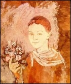 Qui a peint  Garçon avec un bouquet de fleurs  ?