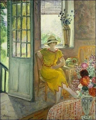 Qui a peint  Nono dans l'alcve avec un bouquet de fleurs  ?