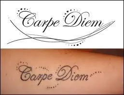 Carpe diem (quam minimum credula postero) est une expression latine signifiant grosso modo :  Profite de la vie . Cette locution latine est extraite d'un pome d'(e) 