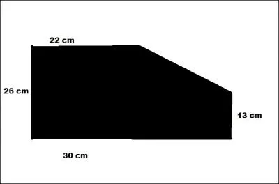 Calculer l'aire de la figure noire :