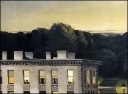 Quel peintre amricain est l'auteur de la toile  Maison au crpuscule  ?