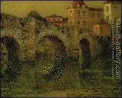 Qui a peint  Le pont au crpuscule, Dinan  ?