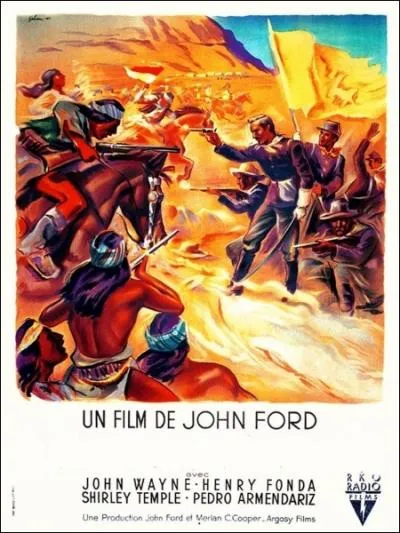Western amricain sans fondement historique ralis par John Ford, avec John Wayne, Henry Fonda, Shirley Temple, Pedro Armendariz, Ward Bond ... .