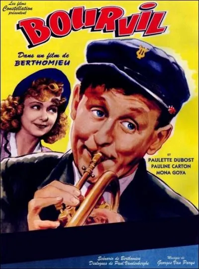 Bourvil est un veilleur de nuit trs naf dans ce film ralis par Andr Berthomieu aux cts de Paulette Dubost, Mona Goya, Pauline carton ... .