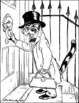  Un chat avait appris que les poules d'une ferme taient malades : dguis en mdecin et muni des instruments de l'art, il se prsenta  la porte, d'o il leur demanda comment elles allaient. 