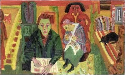 Qui a peint Famille dans la salle  manger ?