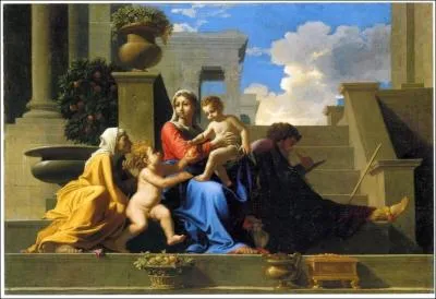 Qui a peint La Sainte famille  l'escalier ?