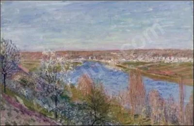 Le village de Champagne au coucher du soleil.