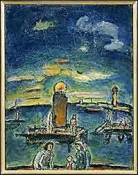 Le coucher de soleil.