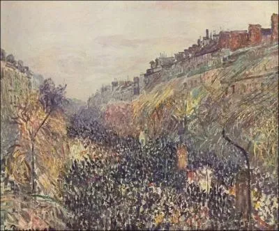 Boulevard Montmartre, Mardi Gras, au coucher du soleil.