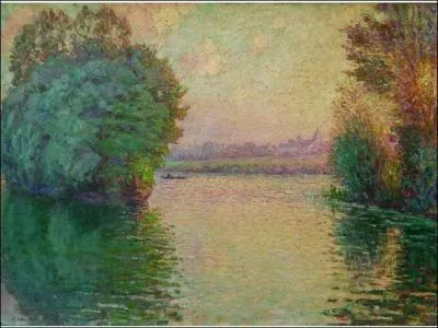 Coucher de soleil sur la Marne.