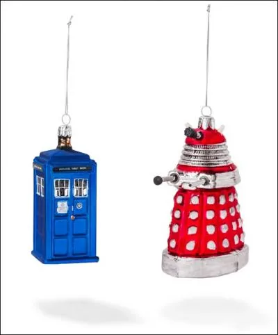 Tout droit sorties de la poche du Docteur Who, que reprsentent ces boules de Nol trs russies ?