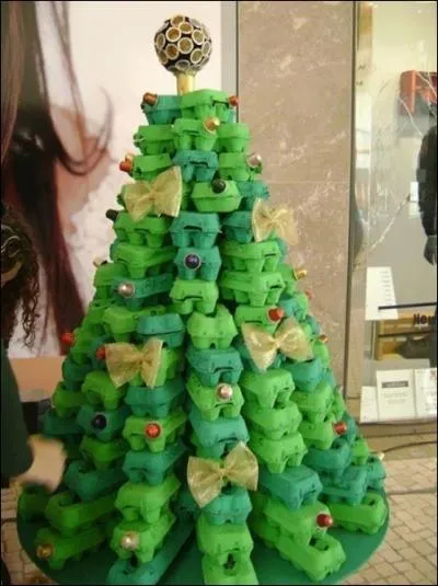 Voici un sapin trs astucieux. Mais pour le fabriquer, il vous aura fallu... ?