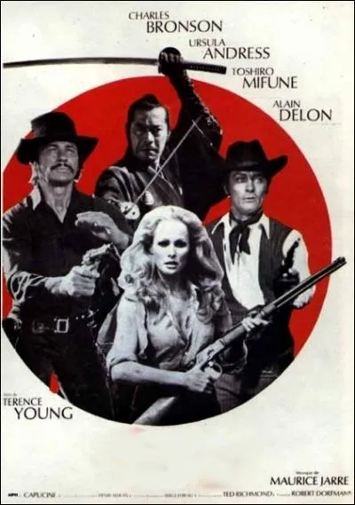 Western original et divertissant de Terence Young (1971) avec Charles Bronson, Alain Delon, Toshiro Mifune, Ursula Andress ... .