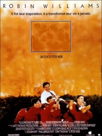 Film dramatique mouvant de Peter Weir (USA 1989) avec Robin Williams, Robert Sean Leonard, Ethan Hawke, Josh Charles, Gale Hansen... .