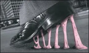 Combien de chewing-gums sont colls sous cette chaussure ?