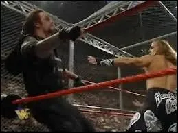 Quelle superstar a fait ses dbut en interfrant dans le match Shawn Micheals vs Undertaker dans le premier Hell in a Cell match ?