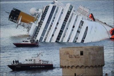 Face  quelle le s'est chou le paquebot Costa Concordia, en janvier ?