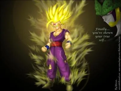 H ben ! Il y va fort en Super Sayen 2 contre Cell ! Qui est-ce ?